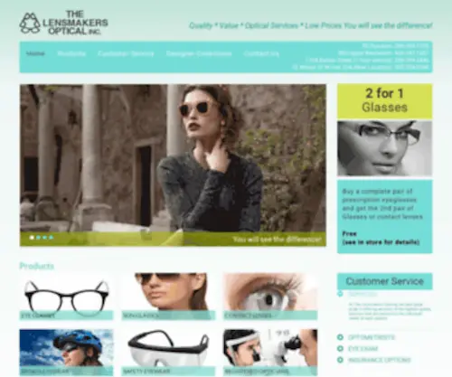 Lensmakersoptical.com Screenshot