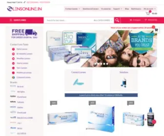 Lensonline.in(Contact Lenses Online) Screenshot