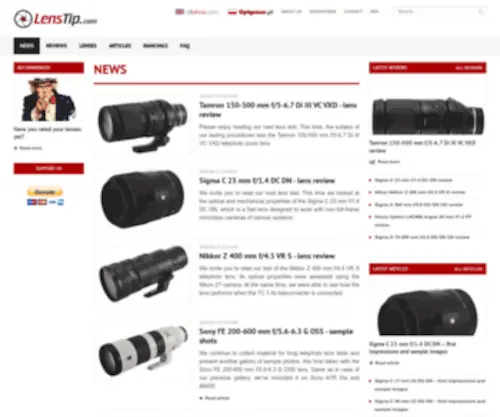 Lenstip.com(Lens review) Screenshot