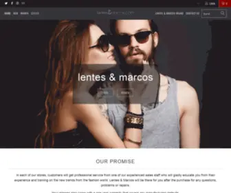 Lentesandmarcos.com(Lentes & Marcos bringing to you a new trend in eyewear) Screenshot