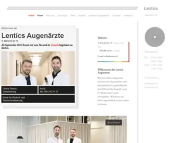 Lentics.ch(Lentics Augenärzte) Screenshot