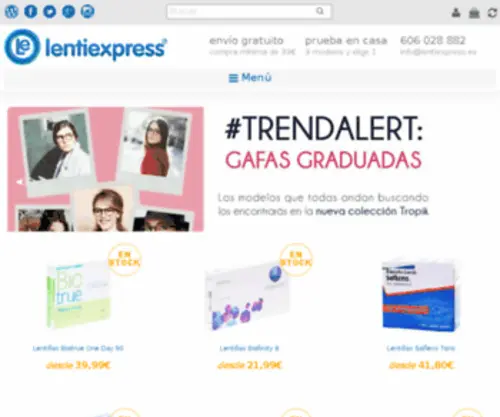 Lentiexpress.es(Lentillas Online) Screenshot