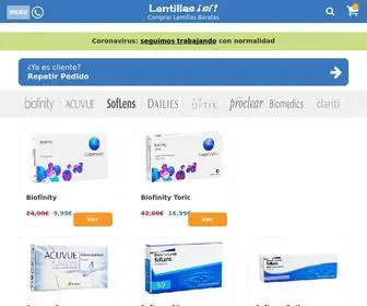 Lentillassi.es(Lentillas Baratas) Screenshot