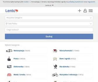Lento.pl(Baza darmowych ogłoszeń drobnych cała Polska w serwisie ogłoszeniowym) Screenshot