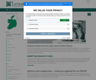 Lenus.ie(Lenus the Irish Health Repository HSE Health Service Executive Lenus Repository) Screenshot