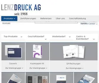 Lenzdruck.ch(Online Druckerei) Screenshot