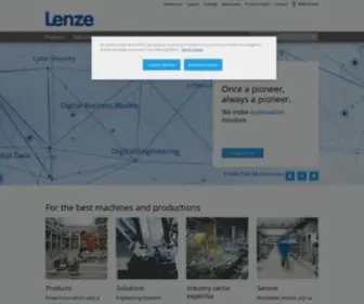 Lenze.cn(Lenze in China) Screenshot
