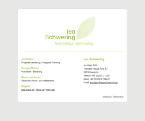 Leo-SChwering.de(Nachhaltige Architektur) Screenshot