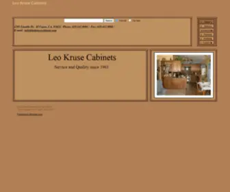 Leokrusecabinets.com(Leo Kruse Cabinets) Screenshot