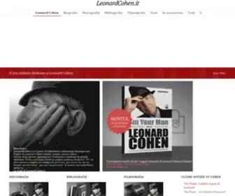 Leonardcohen.it(Il sito italiano dedicato a Leonard Cohen) Screenshot