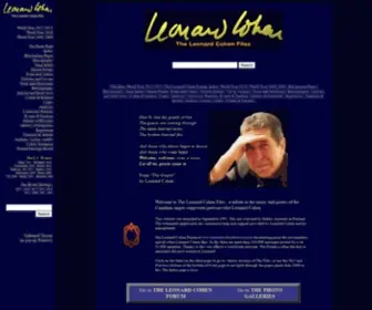 Leonardcohenfiles.com(The Leonard Cohen Files) Screenshot