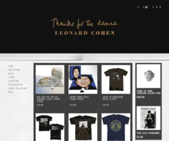 Leonardcohenshop.com(The official Leonard Cohen store) Screenshot