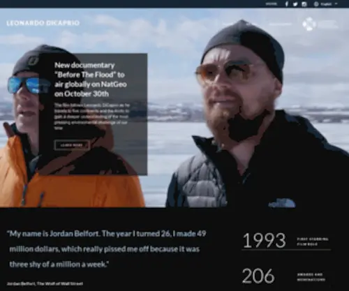 Leonardodicaprio.com(Leonardo DiCaprio) Screenshot