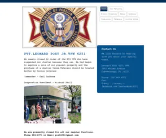 Leonardpost.org(Leonard Post 6251 VFW) Screenshot