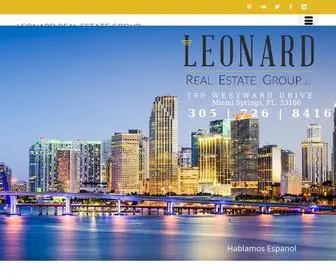 Leonardrealestategroup.com(Miami Springs Real Estate Expert) Screenshot