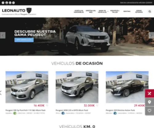 Leonauto.es(Concesionario oficial PEUGEOT en Castellón) Screenshot