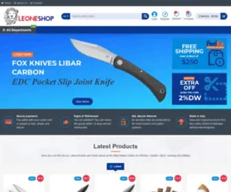 Leoneshopknives.com(On Line Cutlery Shop for the Usa) Screenshot