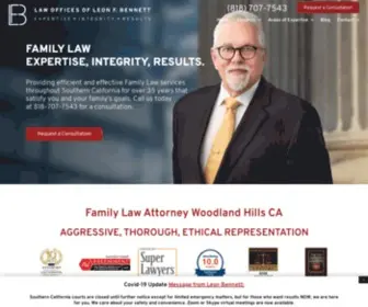 Leonfbennettlaw.com(Family Law Attorney Woodland Hills CA) Screenshot