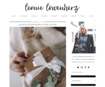 Leonie-Loewenherz.com(A personal fashion and lifestyle blog) Screenshot