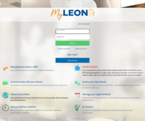 Leonmediconnect.com(Leonmediconnect) Screenshot