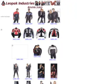 Leopak.com(Manufacturer and Exporter of Leather Garments and Sporting Goods) Screenshot