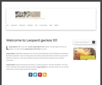 Leopardgeckos.co.za(Leopard geckos 101) Screenshot