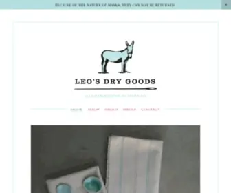 Leosdrygoods.com(Illustrations in thread. Handmade canvas home goods) Screenshot