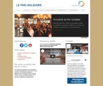 Leparisolidaire.fr(Bienvenue sur le site de l'association Le PariSolidaire) Screenshot