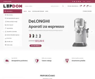 Lepdom.si(Spletna trgovina za lepoto bivanja) Screenshot