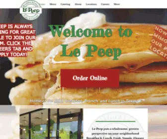 Lepeeptexas.com(Le Peep) Screenshot