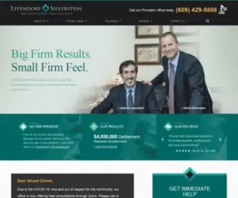 Lependorf.com(New Jersey Personal Injury Lawyers) Screenshot