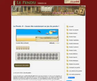 Lependu.fr(Le Pendu :: Le site dédié au jeu du pendu) Screenshot