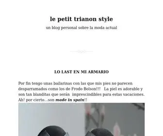 Lepetittrianonstyle.es(Un blog personal sobre la moda actual) Screenshot