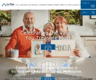 Lepinefunerals.com.au(Le Pine Funerals) Screenshot