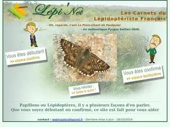 Lepinet.fr(Les carnets du lépidoptériste français) Screenshot