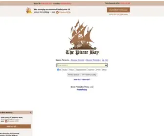 Lepiratebay.org(The Pirate Bay) Screenshot