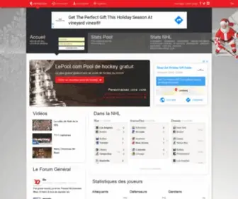 Lepool.com(Gestionnaire de pool de hockey gratuit) Screenshot