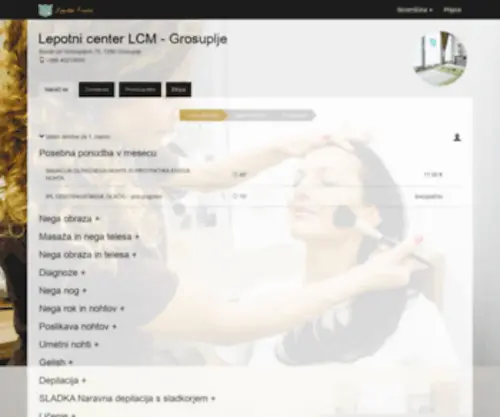 Lepotnicenter-LCM.si(Lepotni center lcm) Screenshot