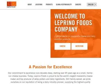Leprinofoods.com(Leprino Foods) Screenshot