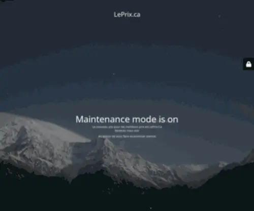 Leprix.ca(Le site est en maintenance) Screenshot