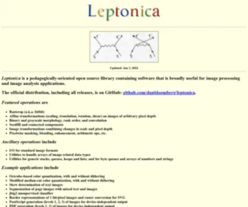 Leptonica.com(Leptonica) Screenshot