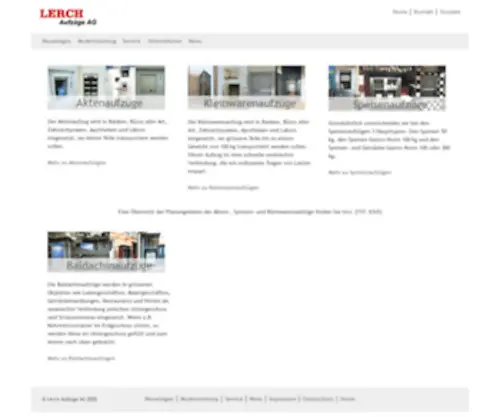 Lerch-AufZuege.ch(Lerch Aufzüge AG) Screenshot