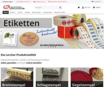 Lercherdirekt.de(Etiketten) Screenshot