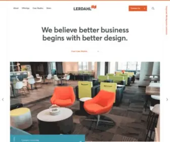 Lerdahl.com(We believe better business begins with better design) Screenshot