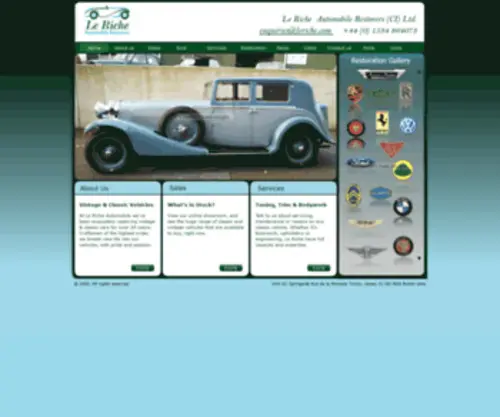 Leriche.com(Le Riche Automobile Restorers) Screenshot