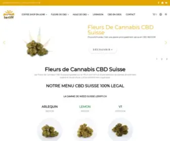 Leriff.ch(Fleurs de CBD Huile de CBD Suisse Cannabis) Screenshot