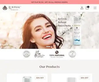 Leritual.com(Le Ritual Natural and Toxin Free Skin Care Products) Screenshot