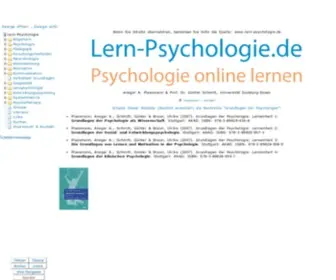 Lern-PSYchologie.de(Interaktive Lernumgebung Lernpsychologie der Universität Duisburg) Screenshot