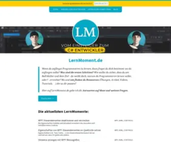 Lernmoment.de(Beherrsche Softwareentwicklung in kontinuierlichen) Screenshot