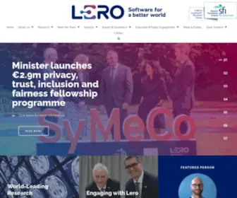 Lero.ie(Science Foundation Ireland Research Centre for Software) Screenshot